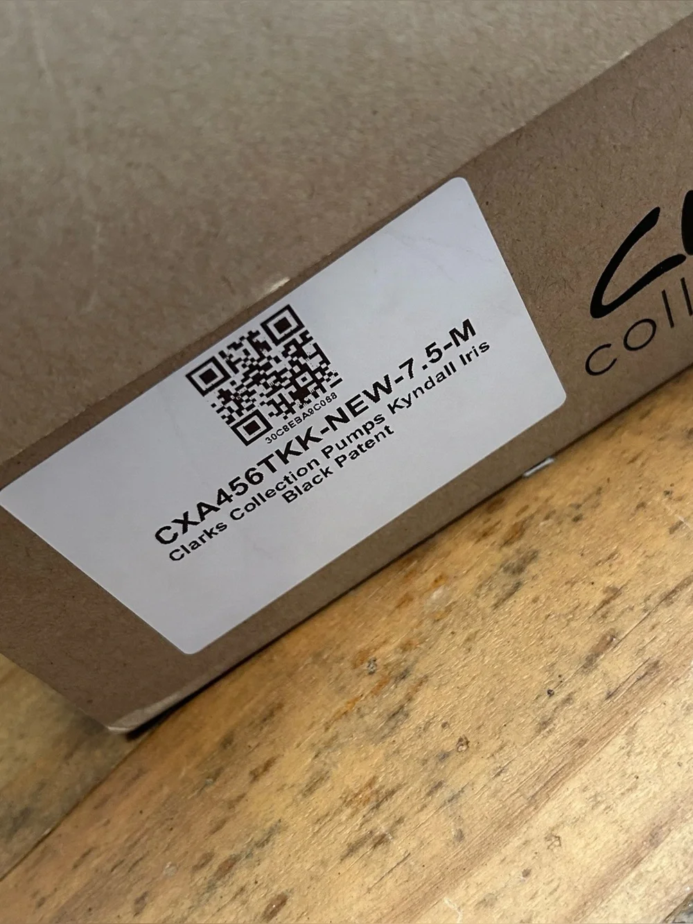 New Clarks Collection Pumps Kyndall Iris Black Patent Heels 7.5 M